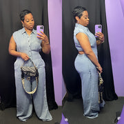 The “Casual Slay” Denim Jumpsuit