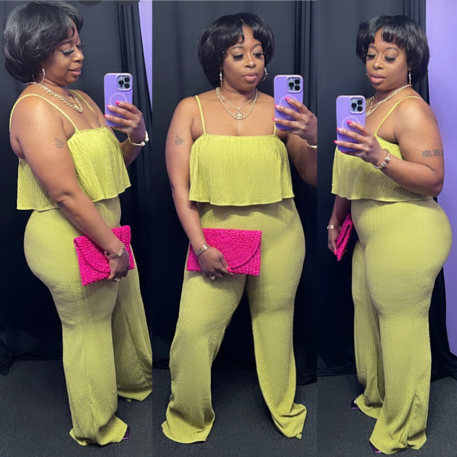 The “Girly, Girl” Lime Green Set (Stretchy)