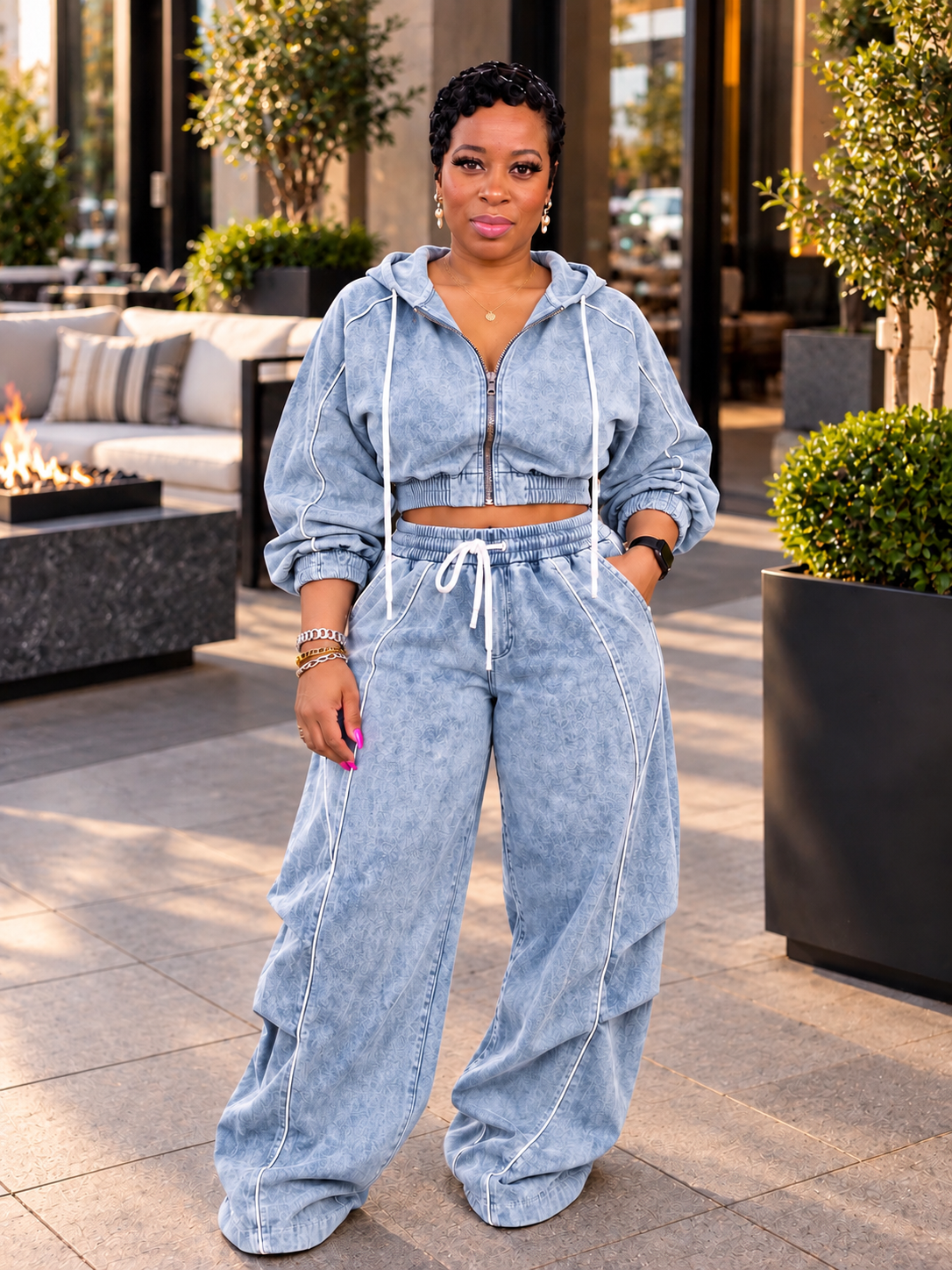 Motion Luxe Jogger Set (Lt Blue)