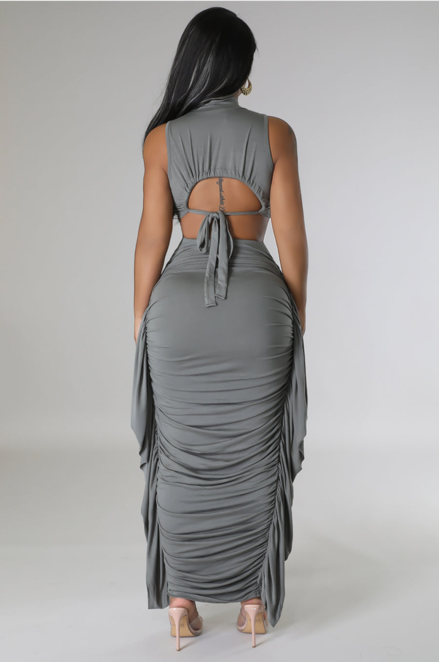 The ANASTASIA Skirt Set (Dark Grey)