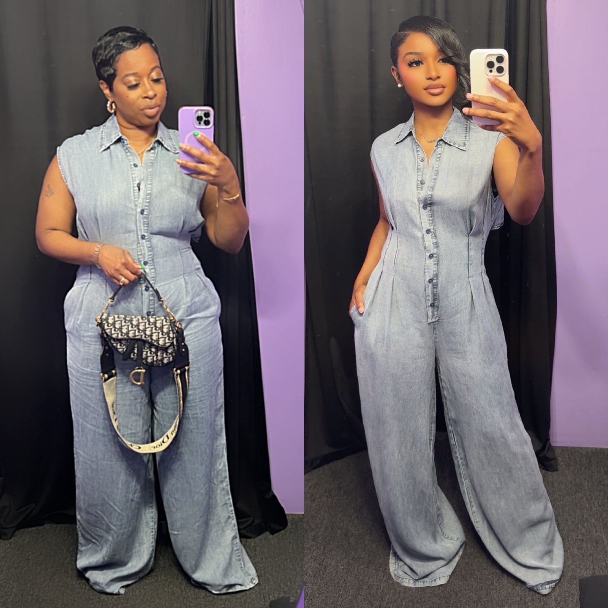 The “Casual Slay” Denim Jumpsuit