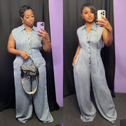 The “Casual Slay” Denim Jumpsuit