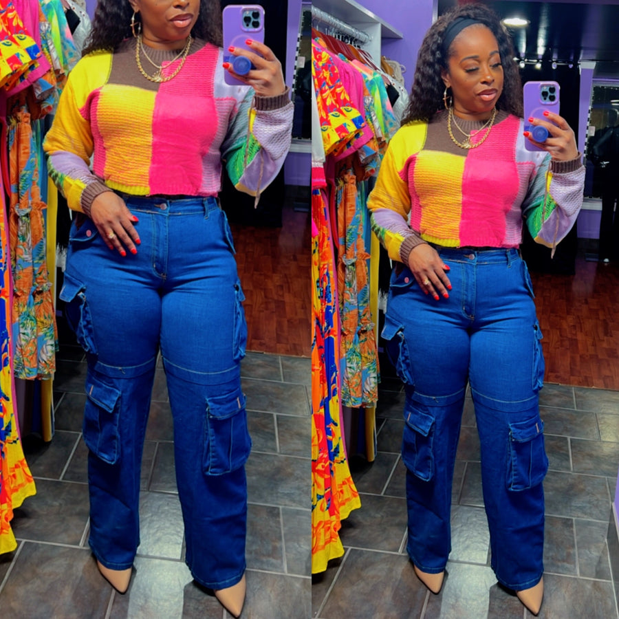 The KEENA STITCH Knit Top (Multi)