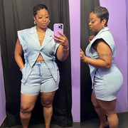 The Fly Girl Denim Romper (Lt. Denim)