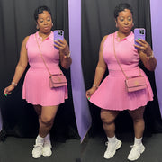 The “Serena” Tennis Skirt Set (Pink)