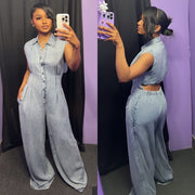 The “Casual Slay” Denim Jumpsuit