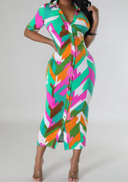 The AZORA Abstract Dress (Multi)