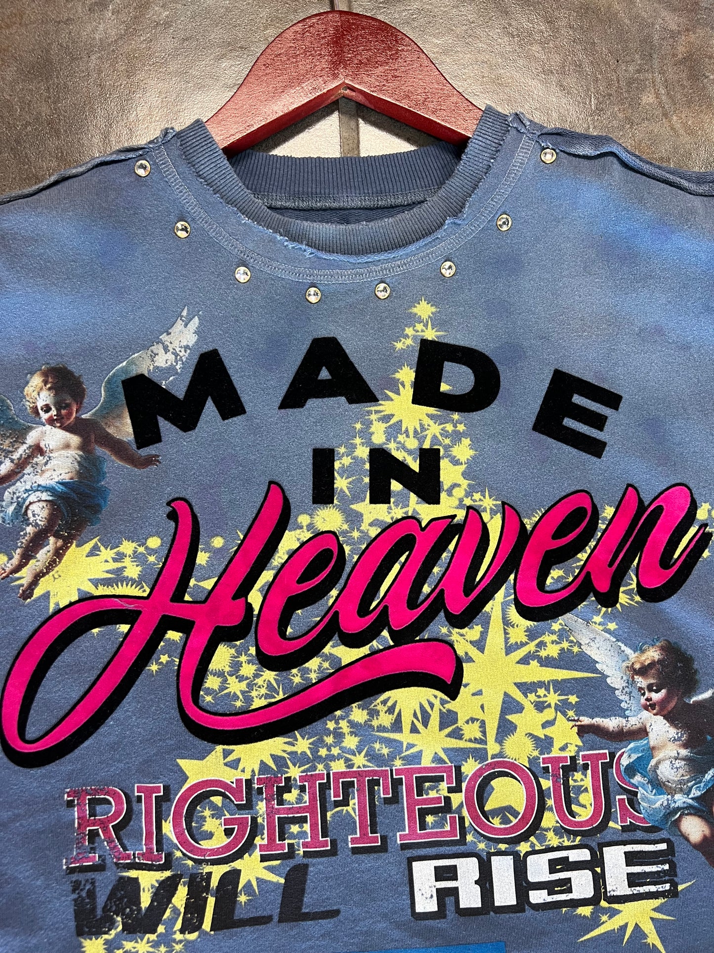 Heaven Sent Studded Urban Graphic Tee