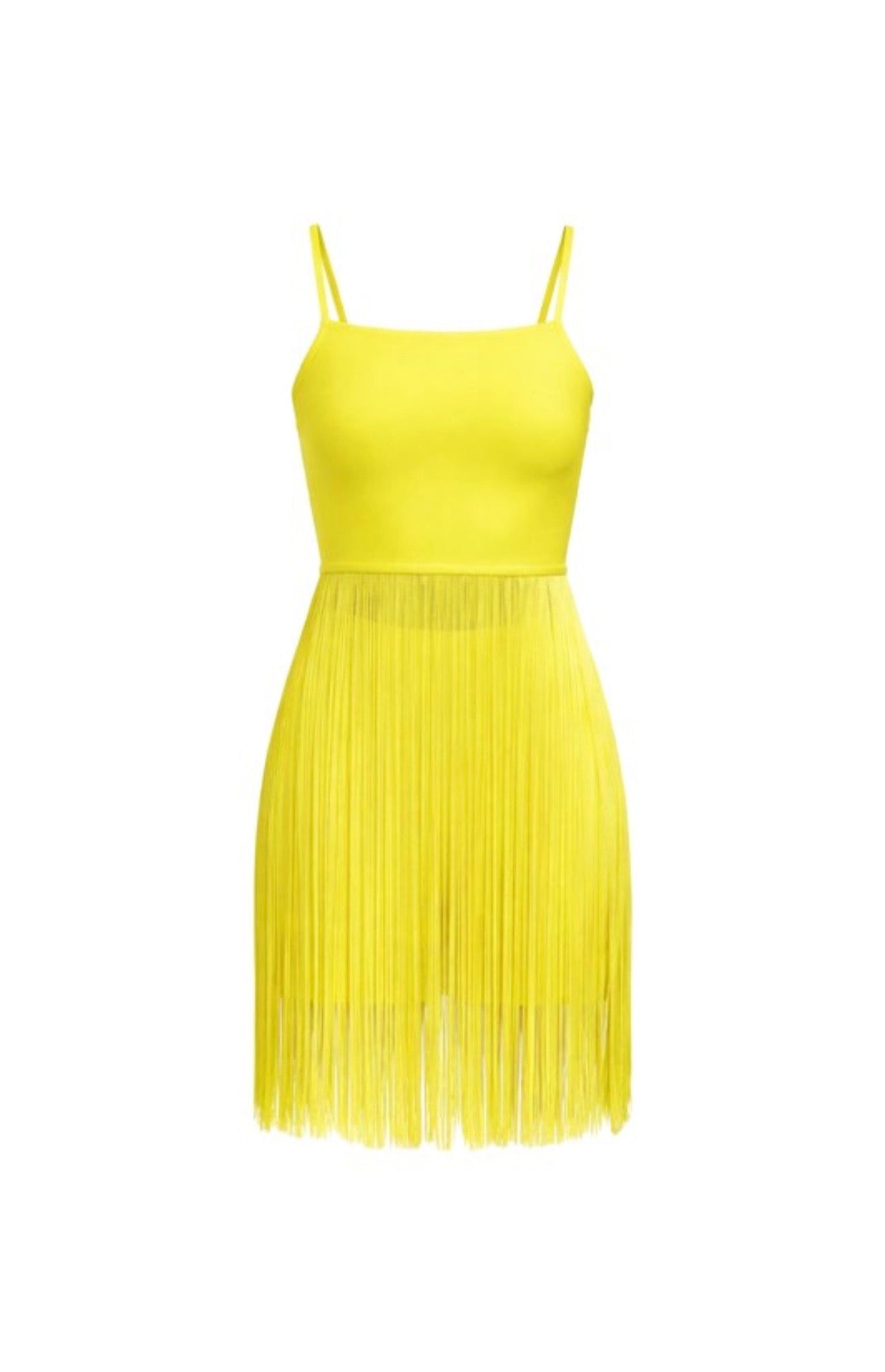Fringe Luxe Cami Set (Neon Yellow)