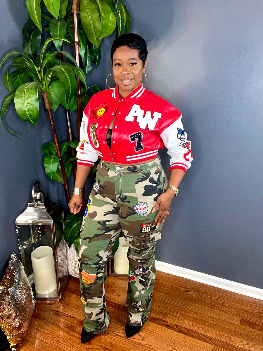 City Girl Patched Cargo Camo’s (Stretchy)