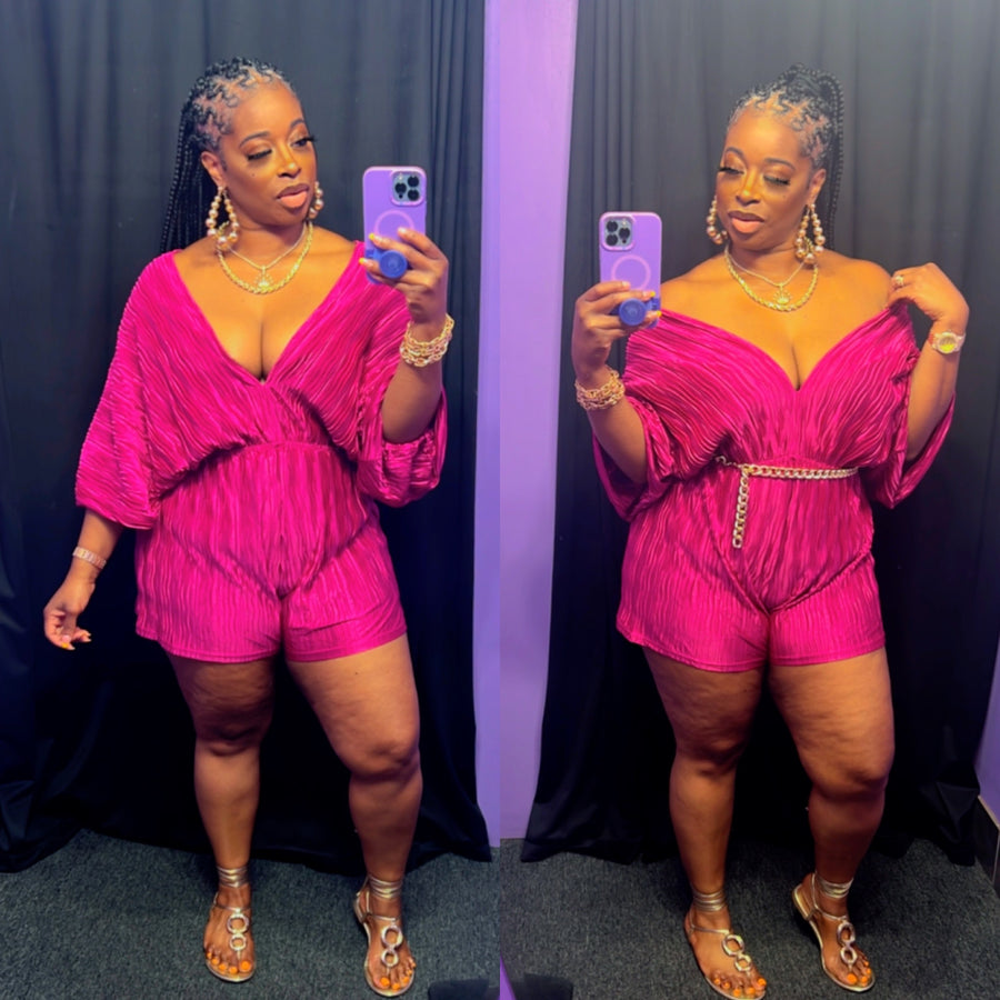 The SAMIRA Romper (Magenta)