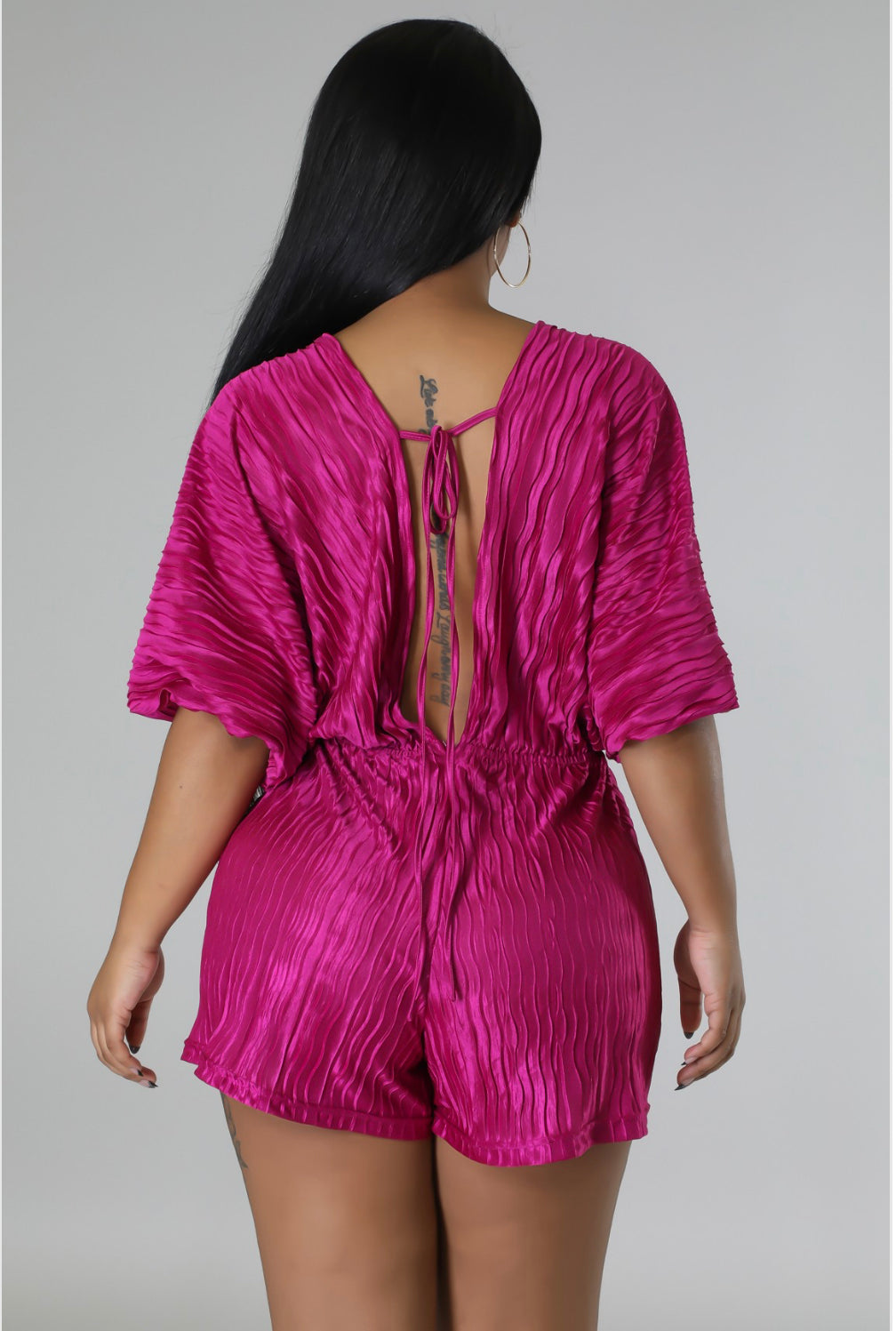 The SAMIRA Romper (Magenta)