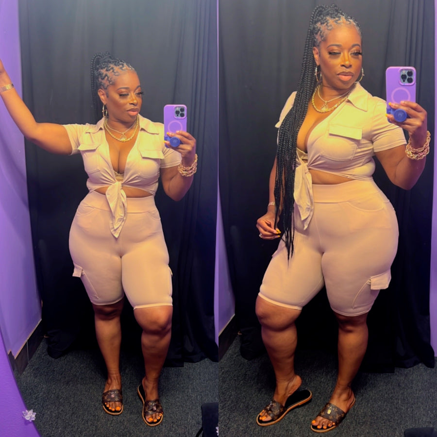 The WEEKEND Short Set (Khaki)