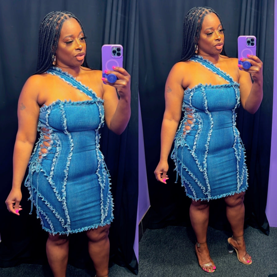 The DEJA VU Denim Dress