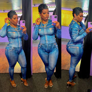 The MEG DENIM Set (Denim Print)