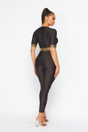 The V-LUXE Leggings Set (Black)