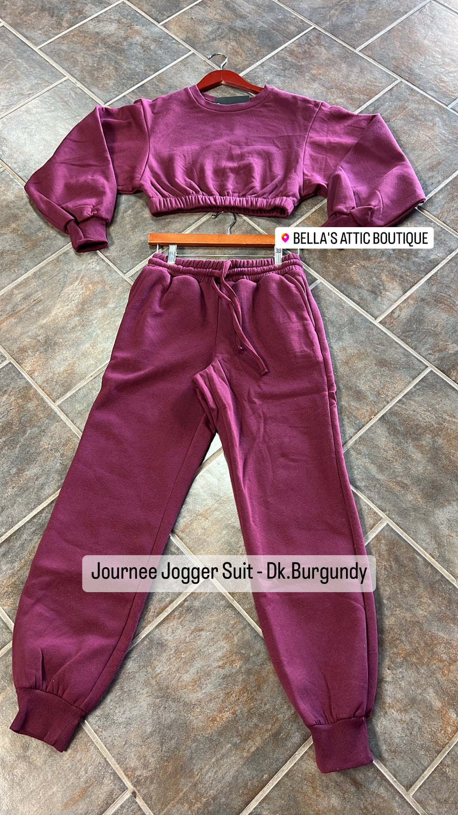 The JOURNEE Jogger Basic Set (Dk. Burgundy)