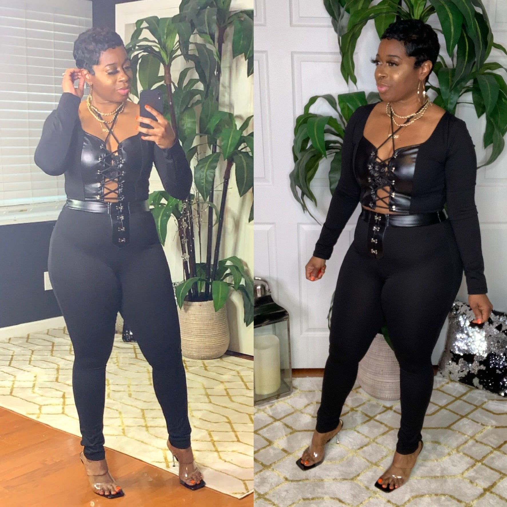 PRESSLEY Moto Pant Set