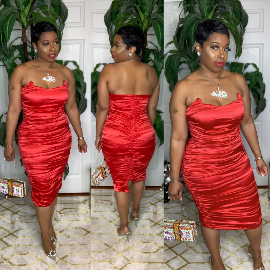 PETRA Midi Dress (Red)