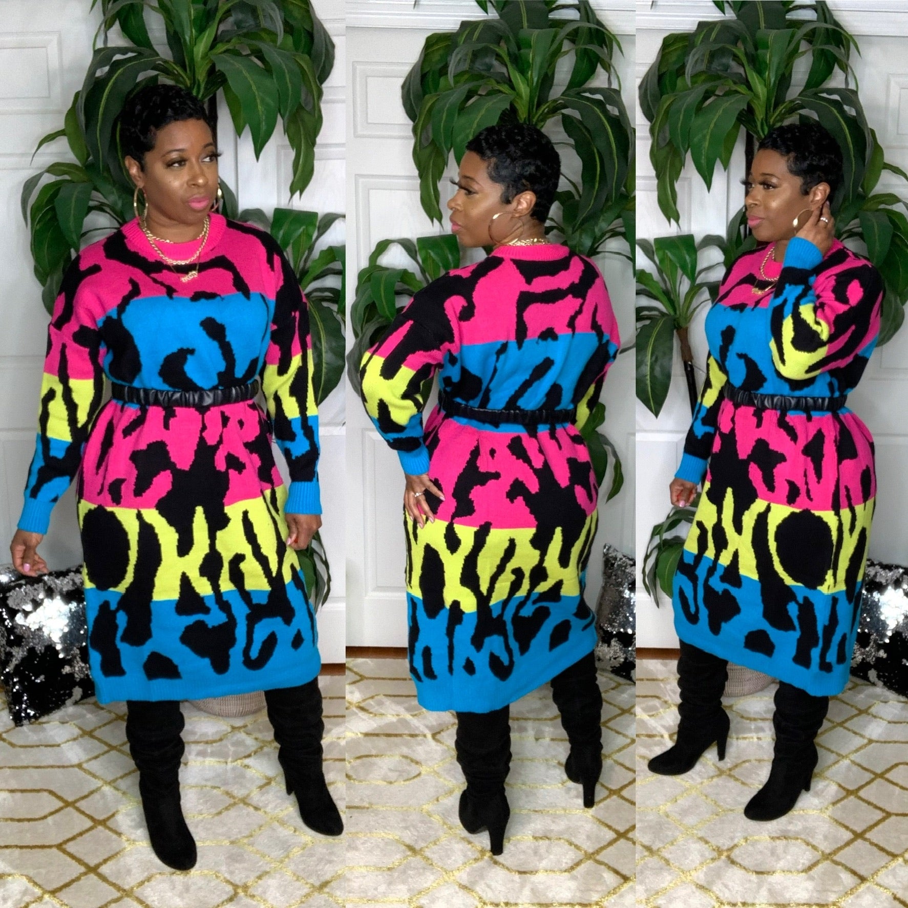 SWEDEN Sweater Dress (Multi)