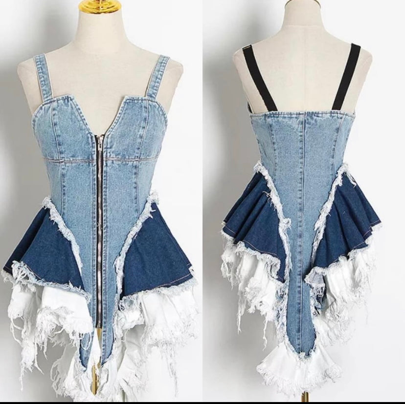 The ROCKELL Denim Vest Shirt (Multi denim)
