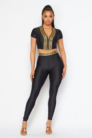 The V-LUXE Leggings Set (Black)