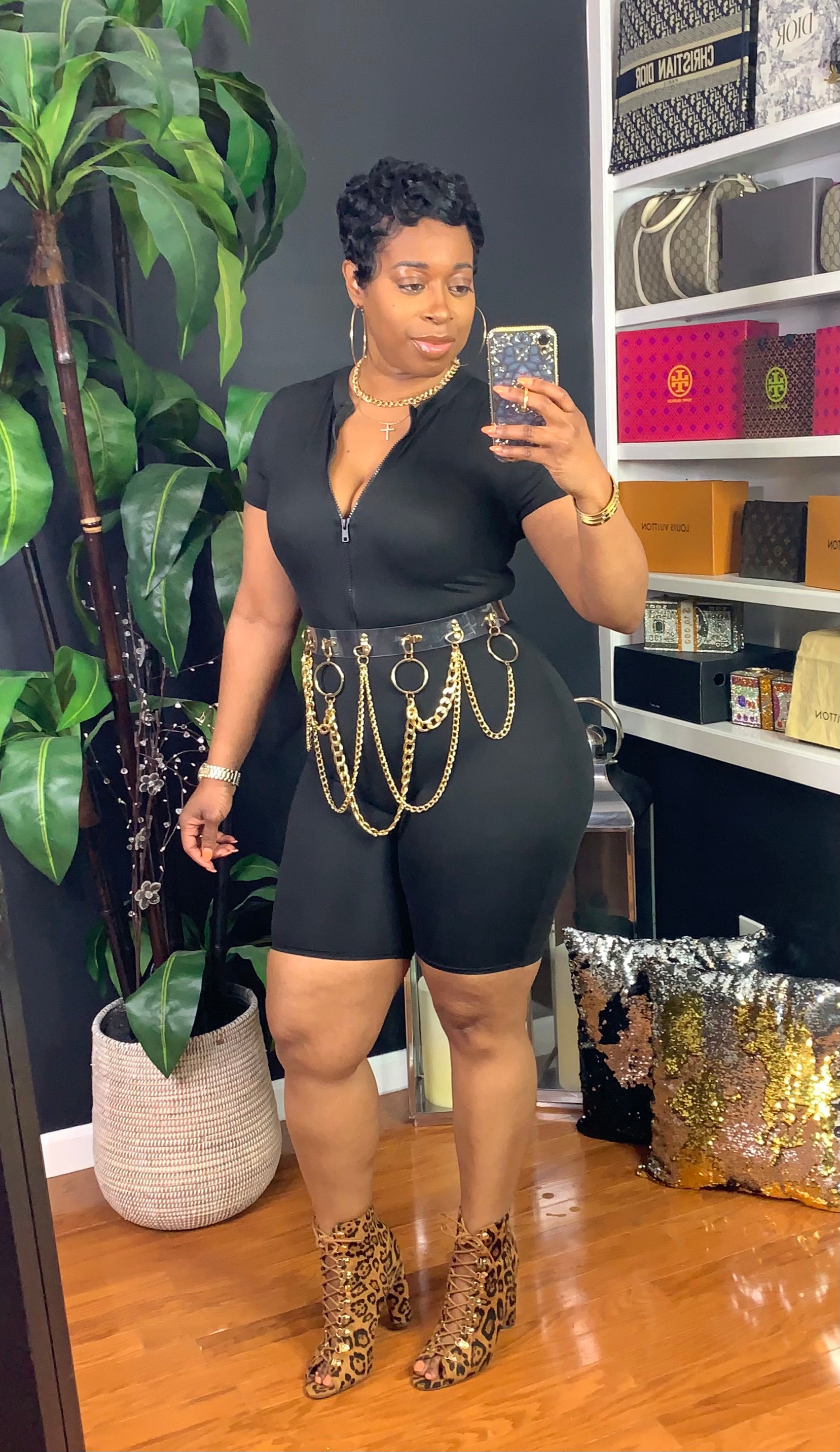 RAMONA Bodycon Romper (Black)