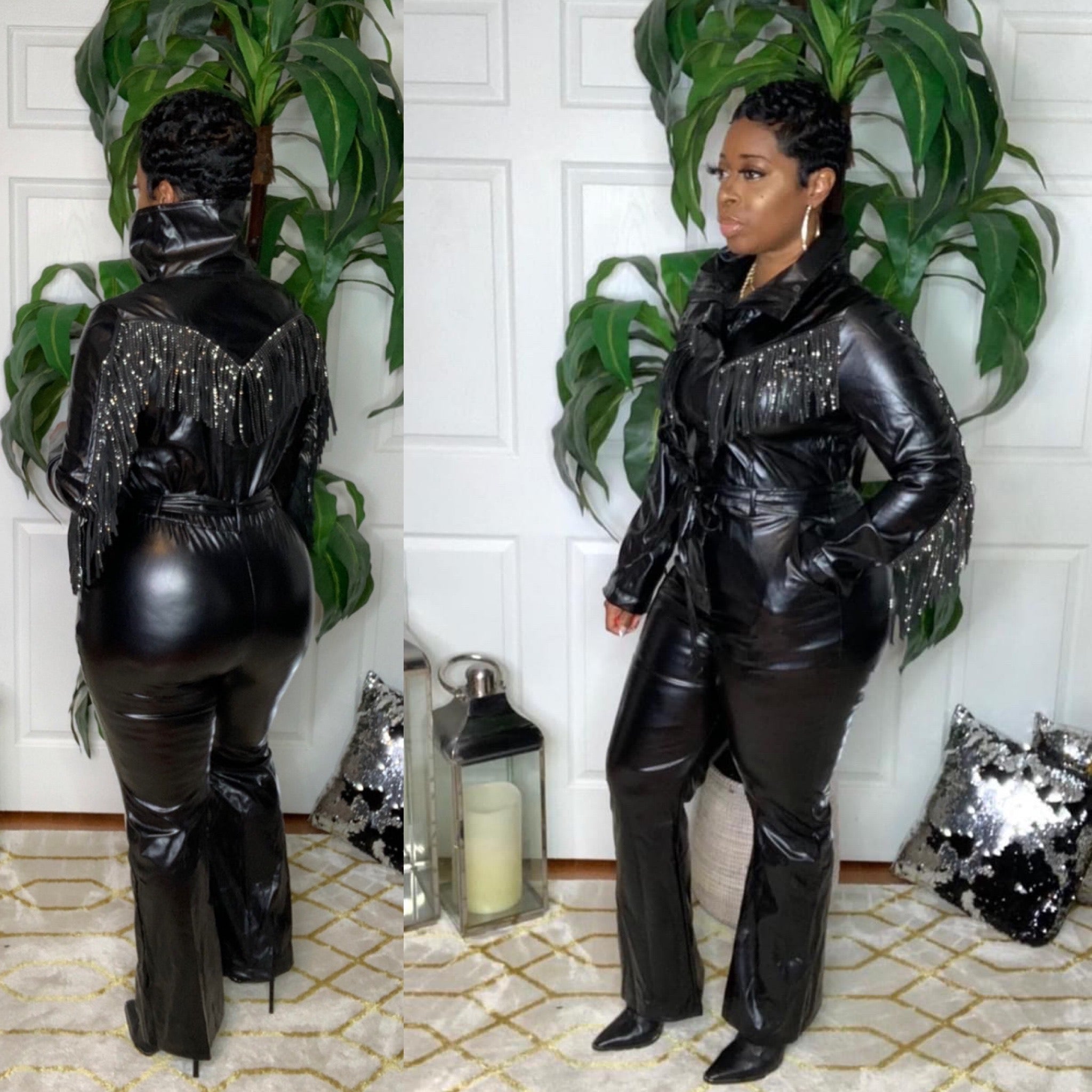 LENNOX Leather Jumpsuit (Black)
