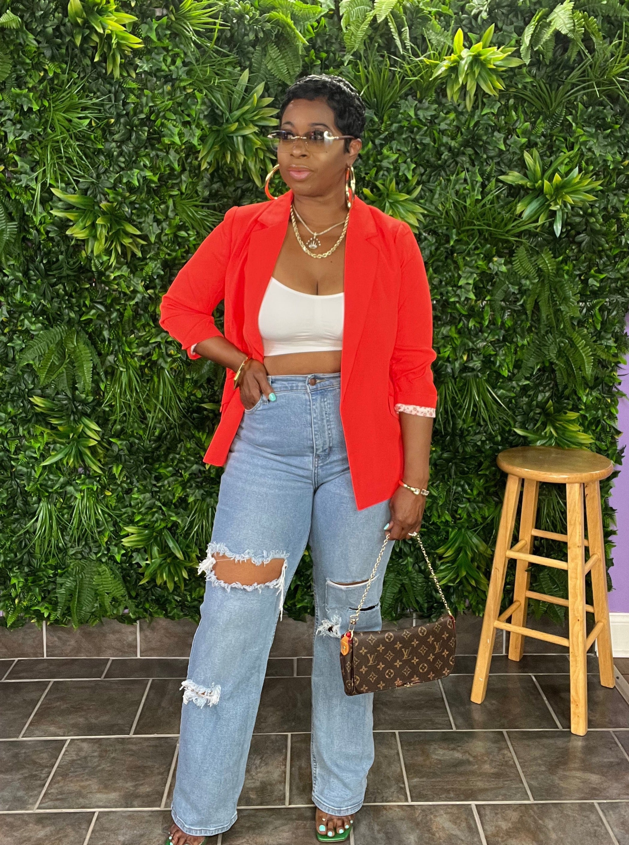 The “SHAYLA” Blazer (Bright Coral)