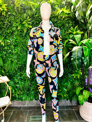 The LABEL ME Chiffon Set (Black/Multi)