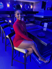 The SWEETIE Zipper Dress (Red)