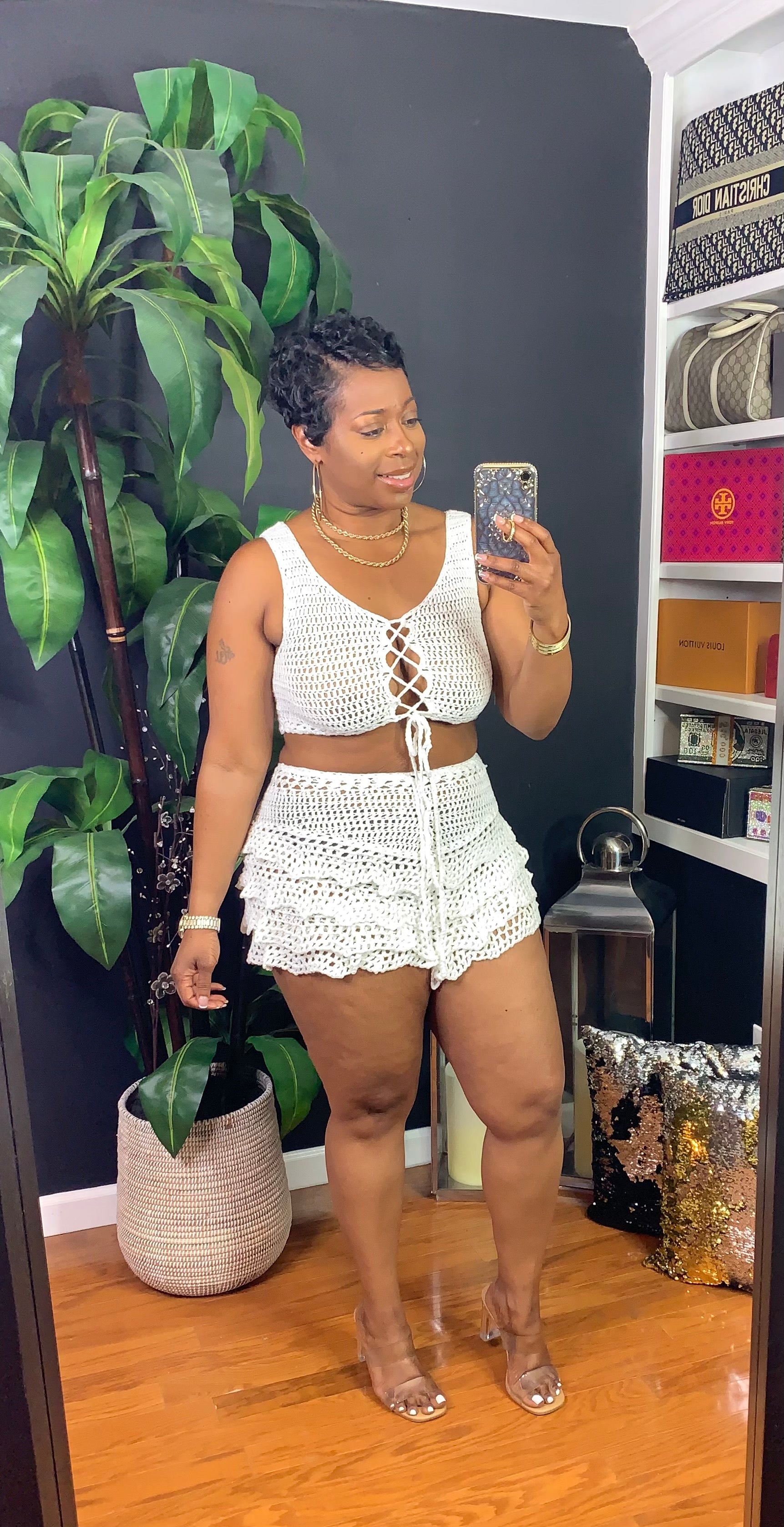 BEACH Day Crochet Set (White)