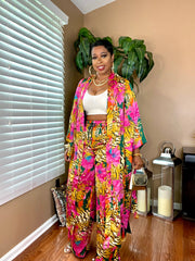 The “MICATO” Maxi Kimono (Pink/Multi)