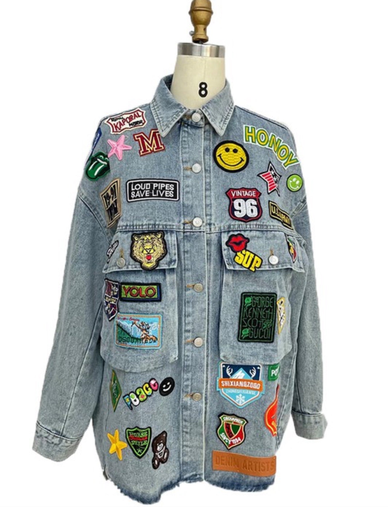 The PATCHES Denim Jacket (Med.Wash)