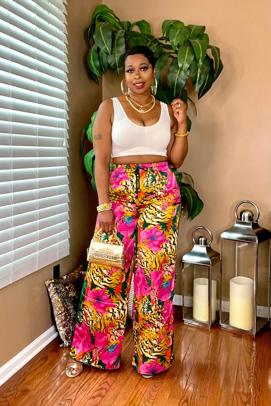 The “MICATO” Palazzo Pants (Pink/Multi)
