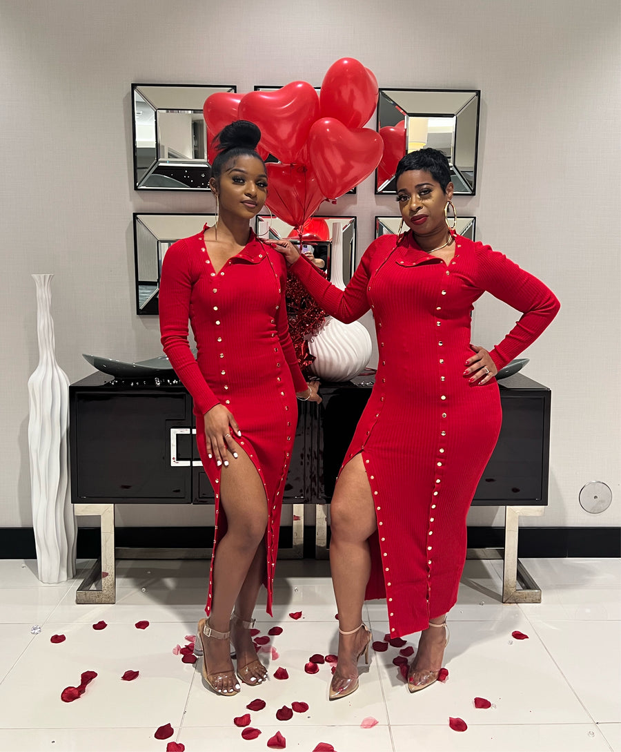 The LOVERS LANE Maxi Dress (Red)