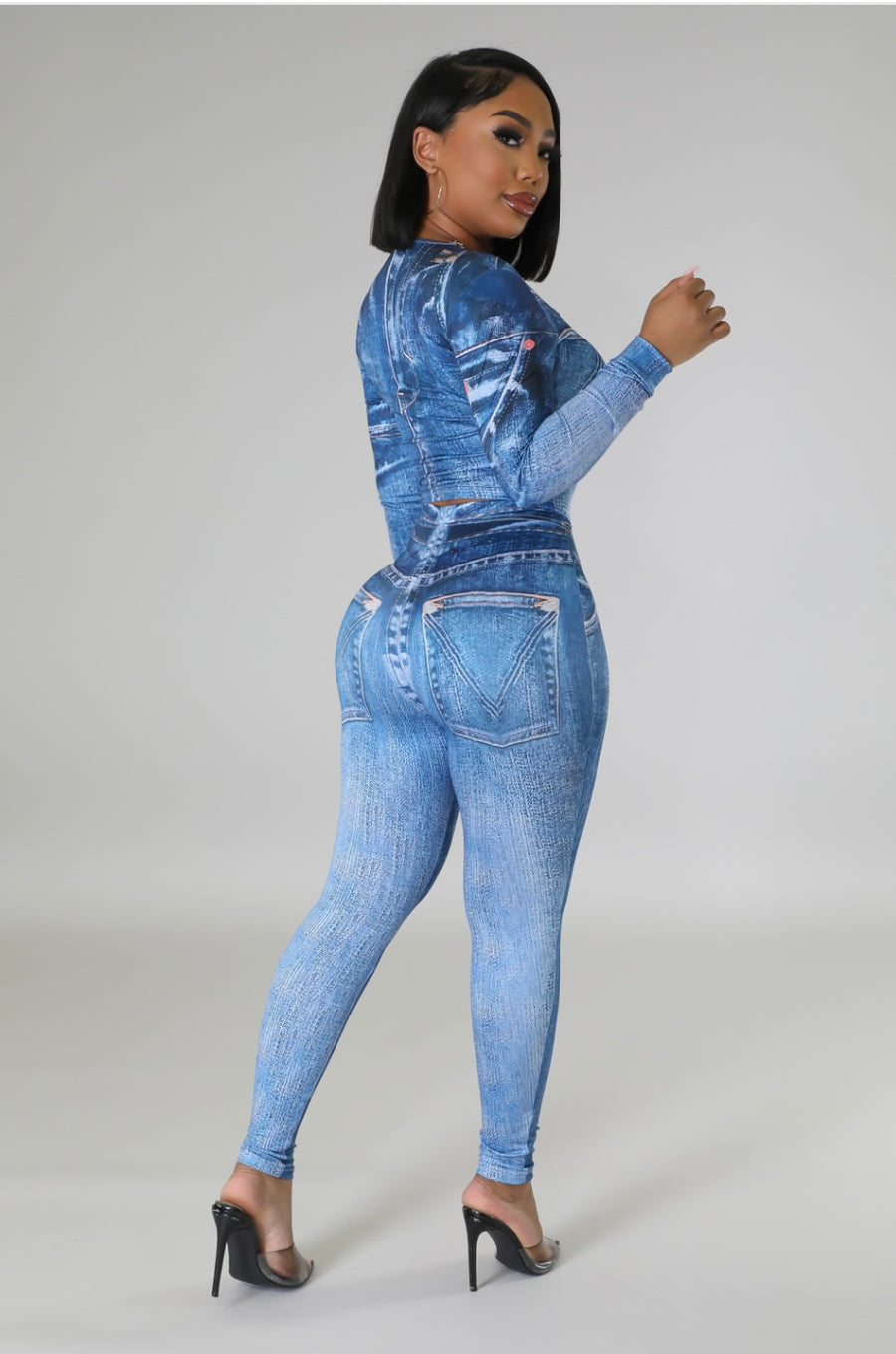 The MEG DENIM Set (Denim Print)