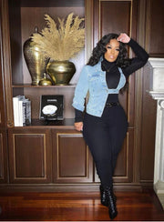 The NAOMI Denim Bra Jacket (Lt.Denim)