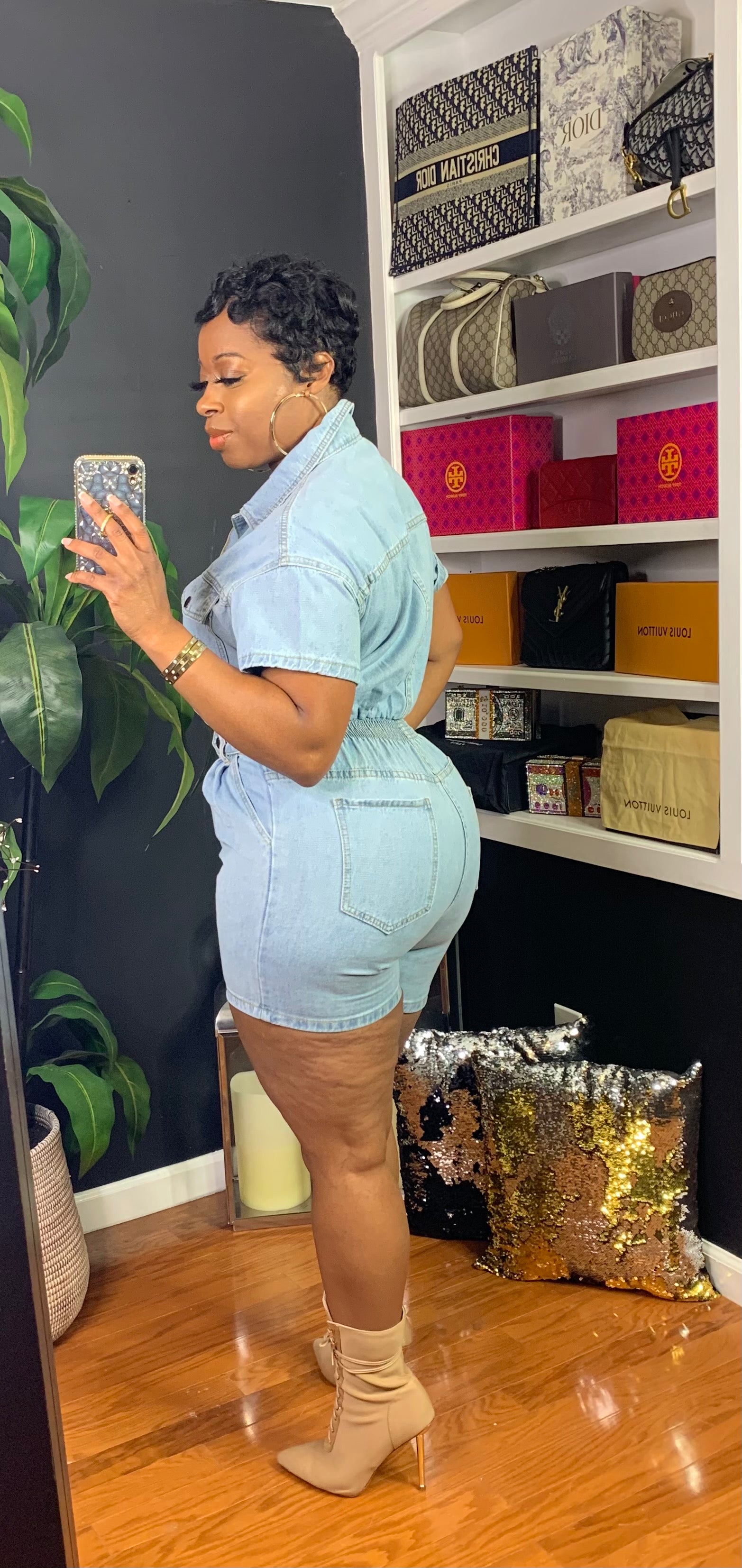 DONNA Denim Romper (Lt.Denim)