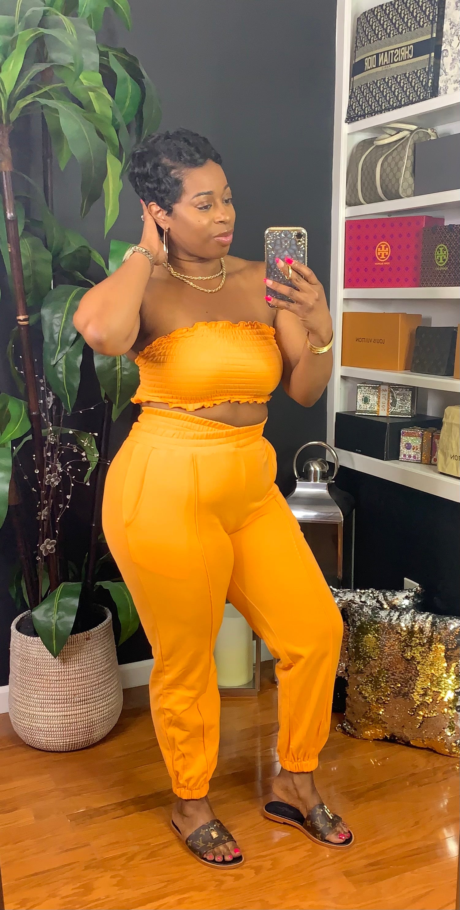 DON’T GET IT TWISTED Jogger Set (Orange)