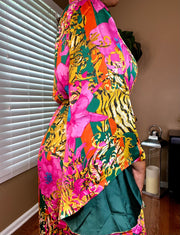The “MICATO” Maxi Kimono (Pink/Multi)