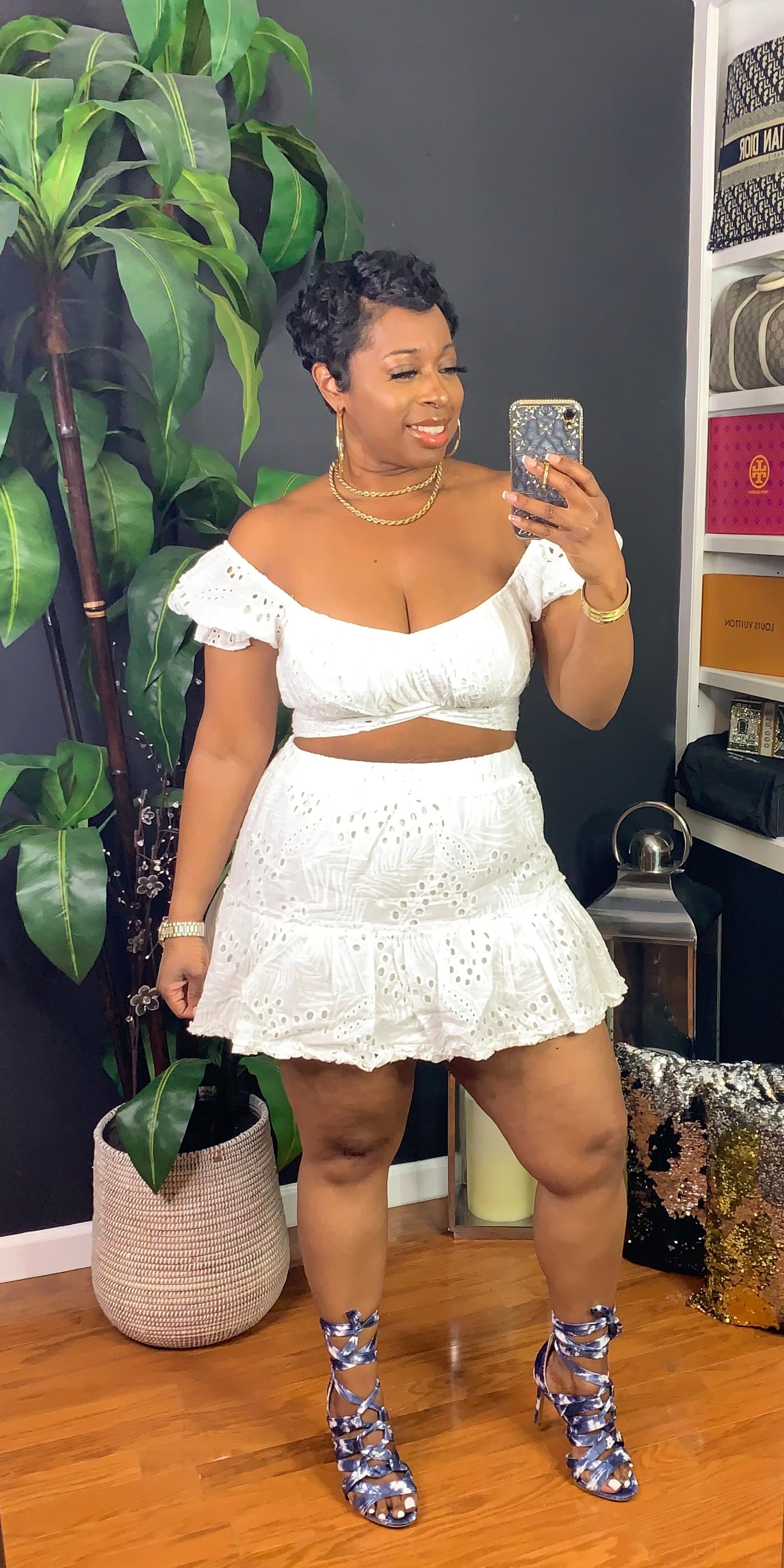 BRYNN Skirt Set (White)