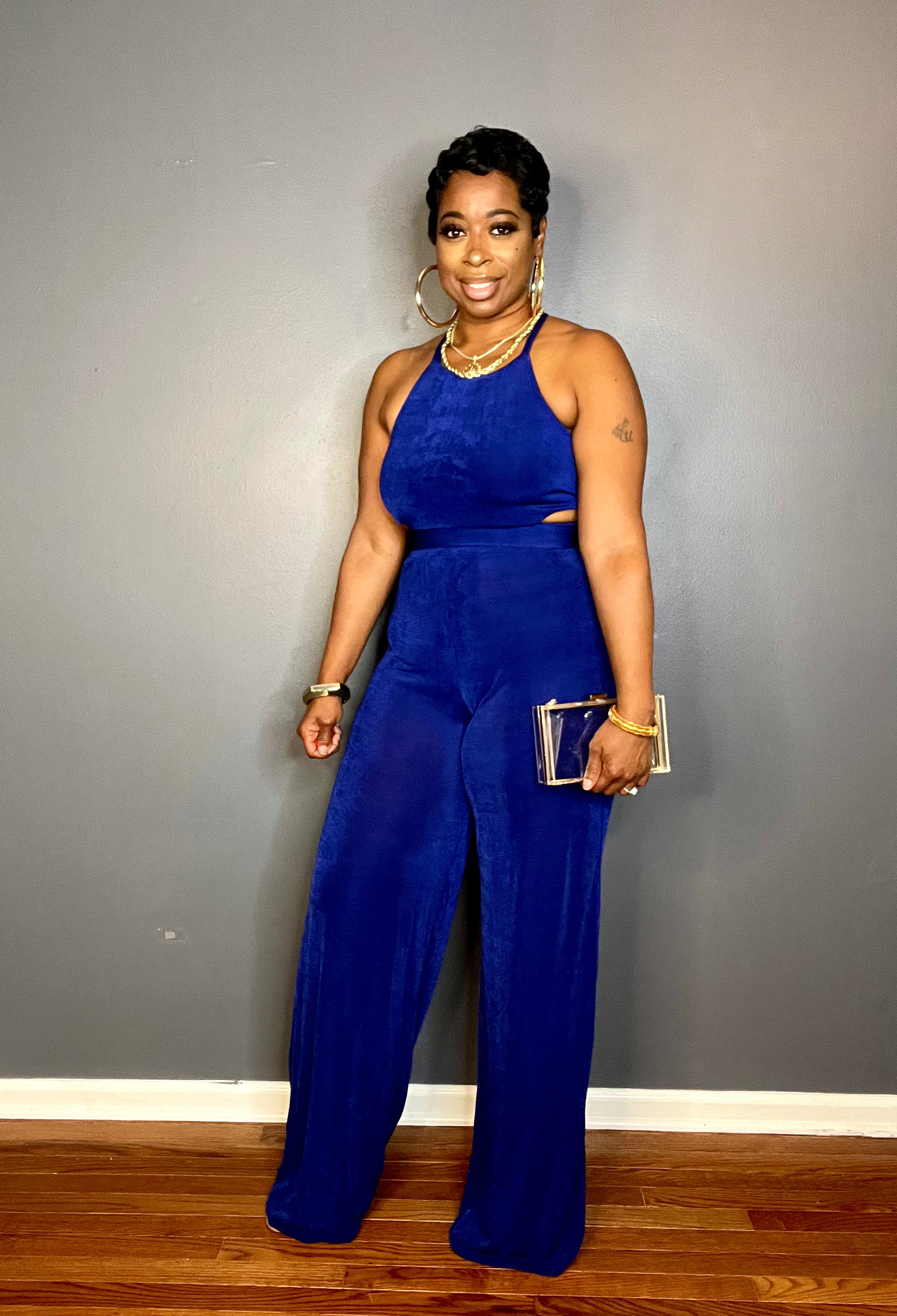 The "SASHA" Slinky Pants Set (Royal Blue)
