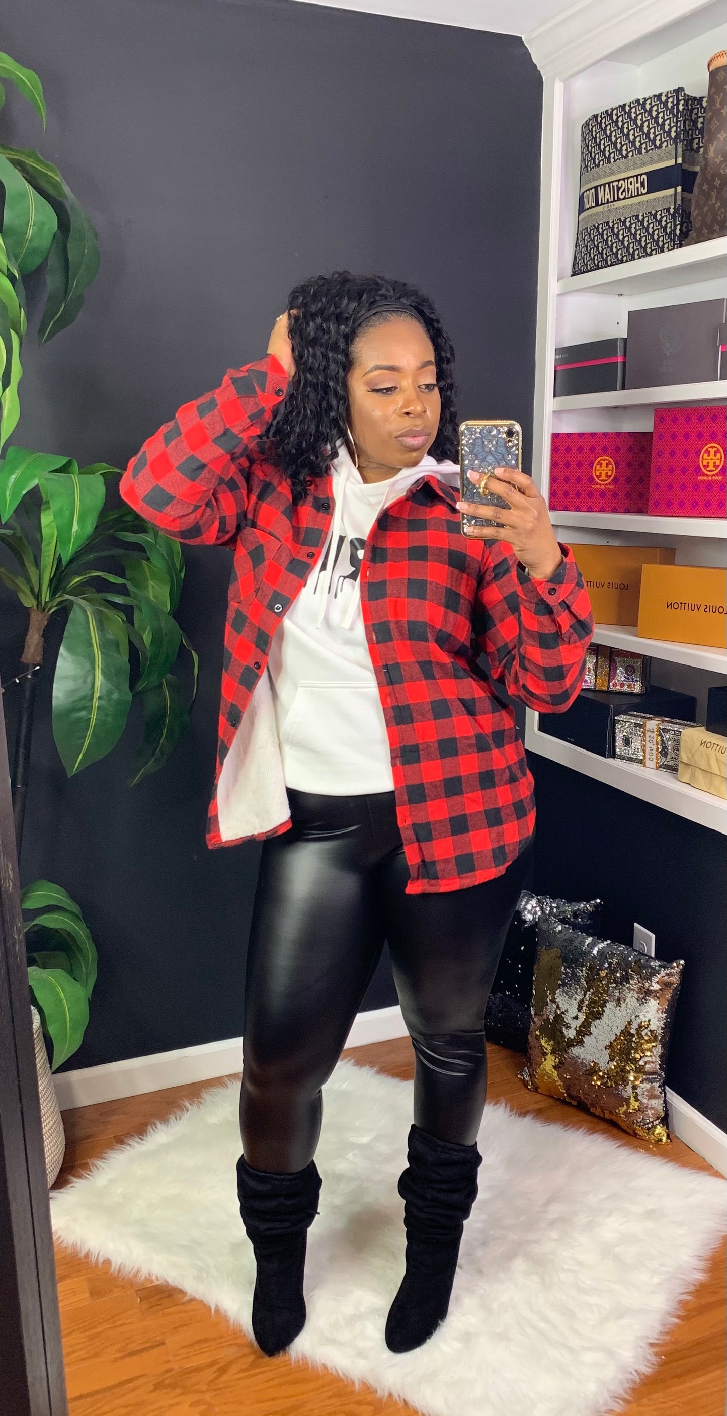SHANNON Flannel Plaid Shacket