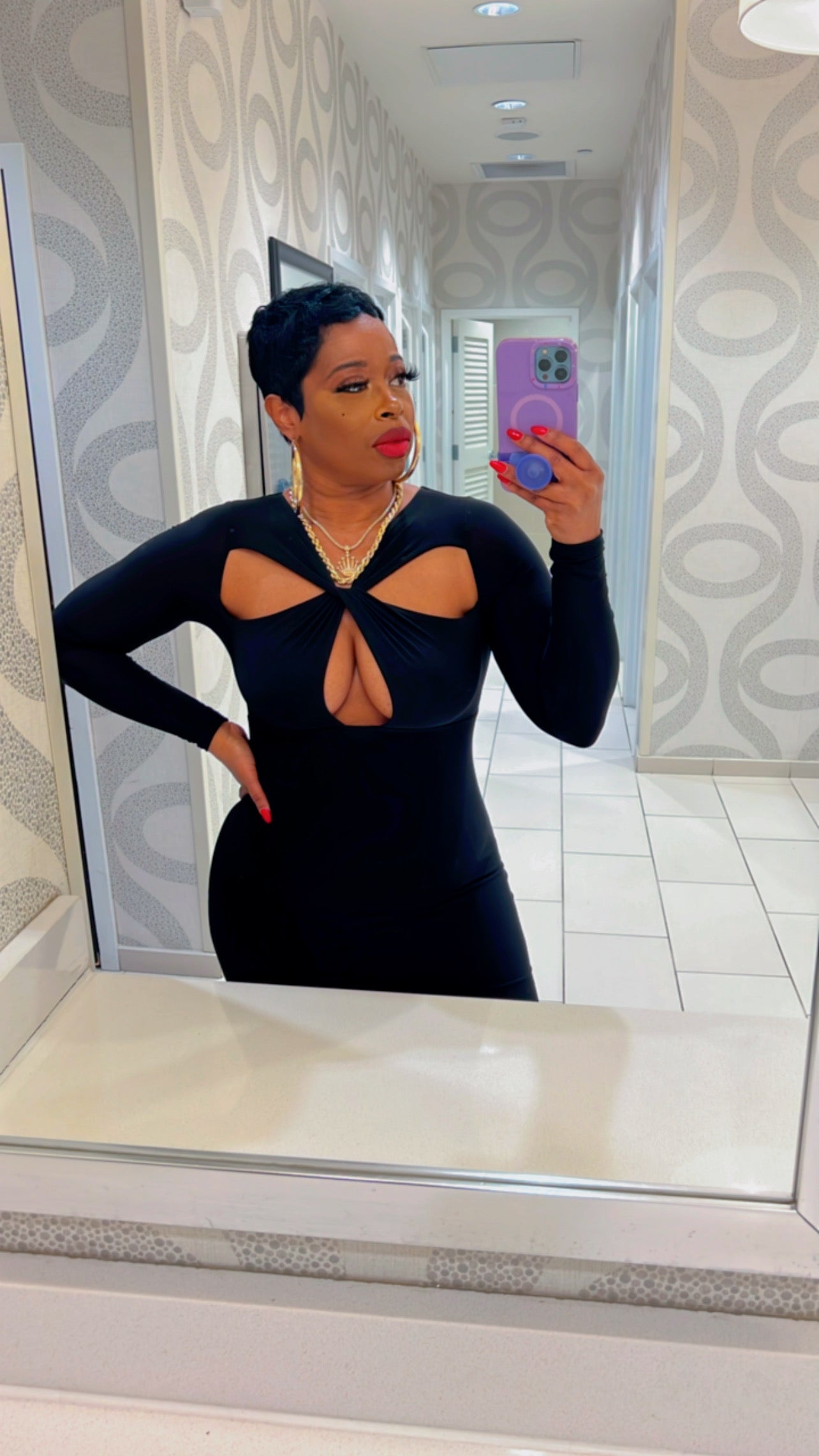 The NEVER A DULL MOMENT Bodycon Dress (Black)