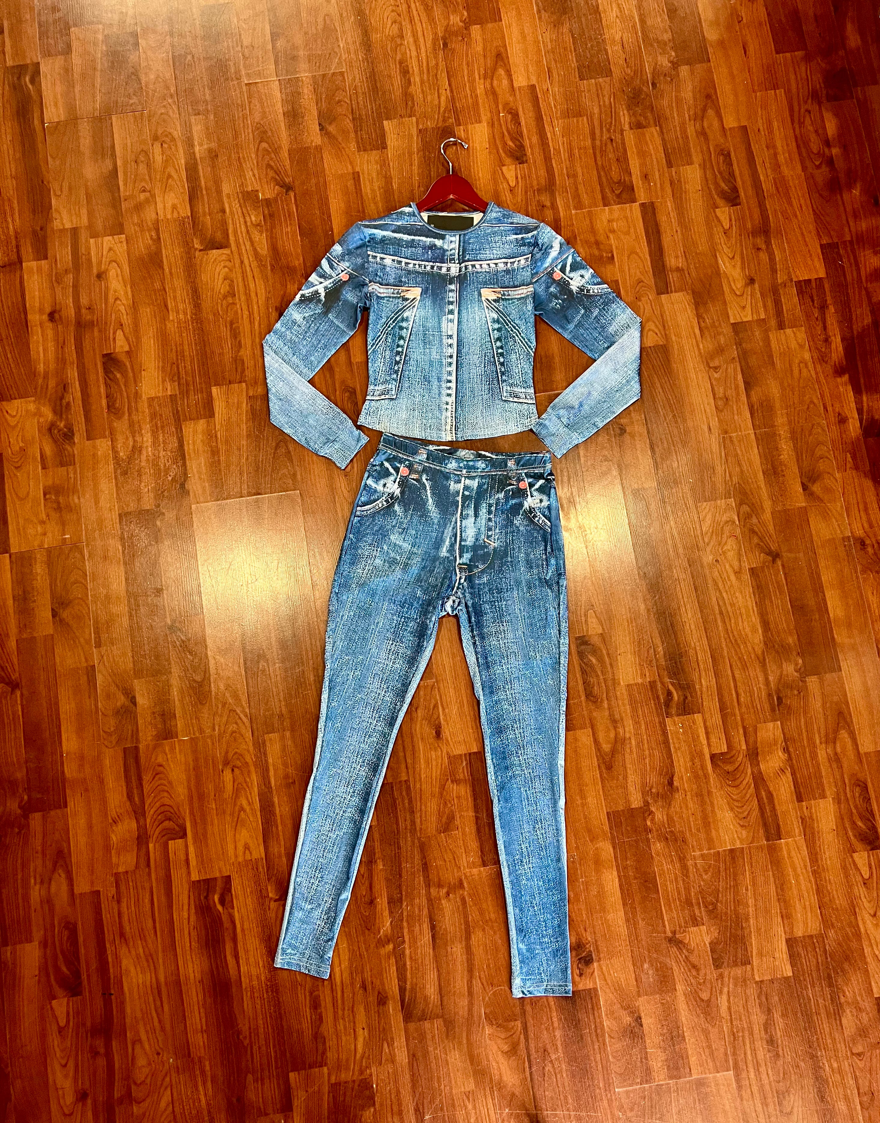 The MEG DENIM Set (Denim Print)