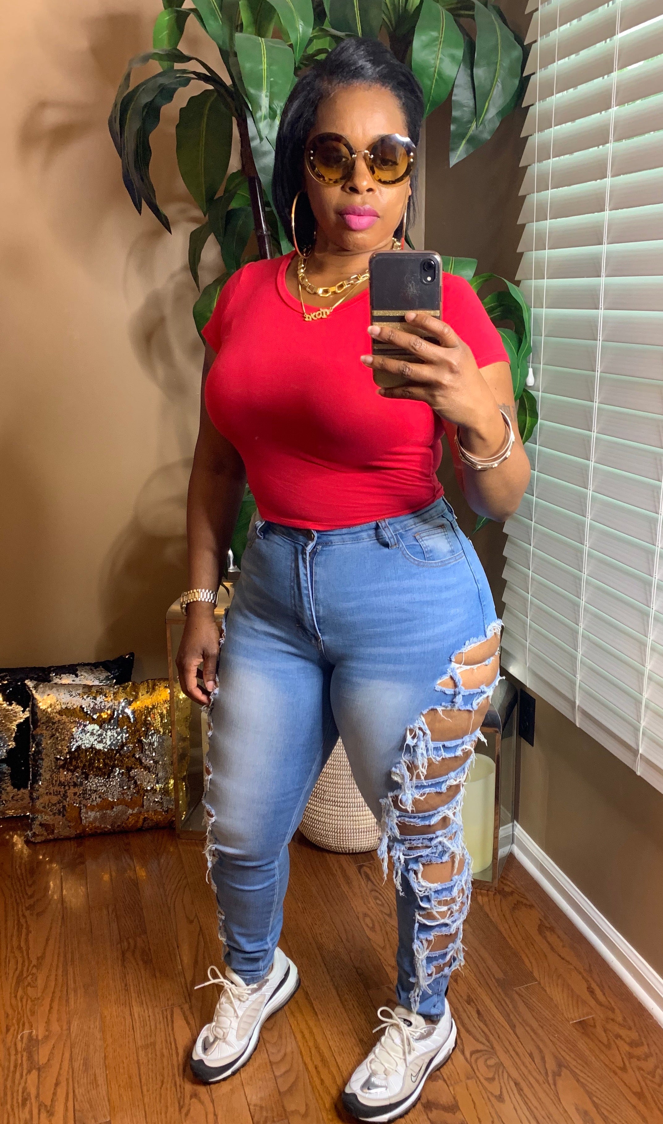 BASIC CROP Tee (Red)
