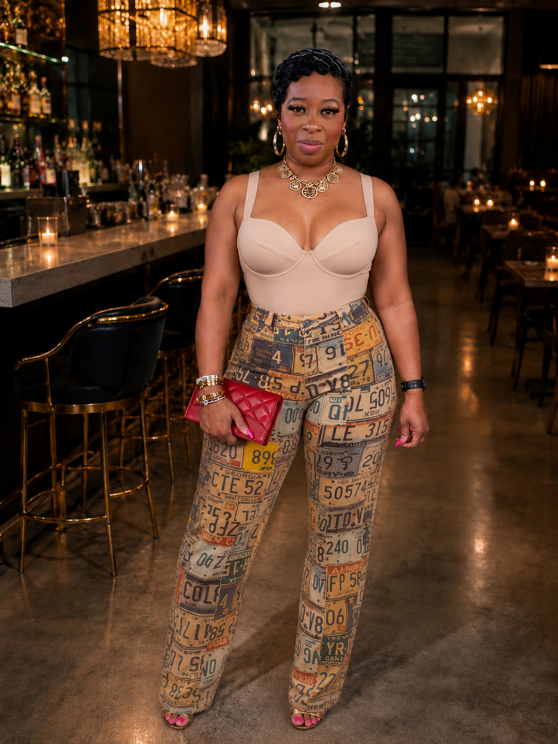 Wine & Dine Bodysuit (Beige)