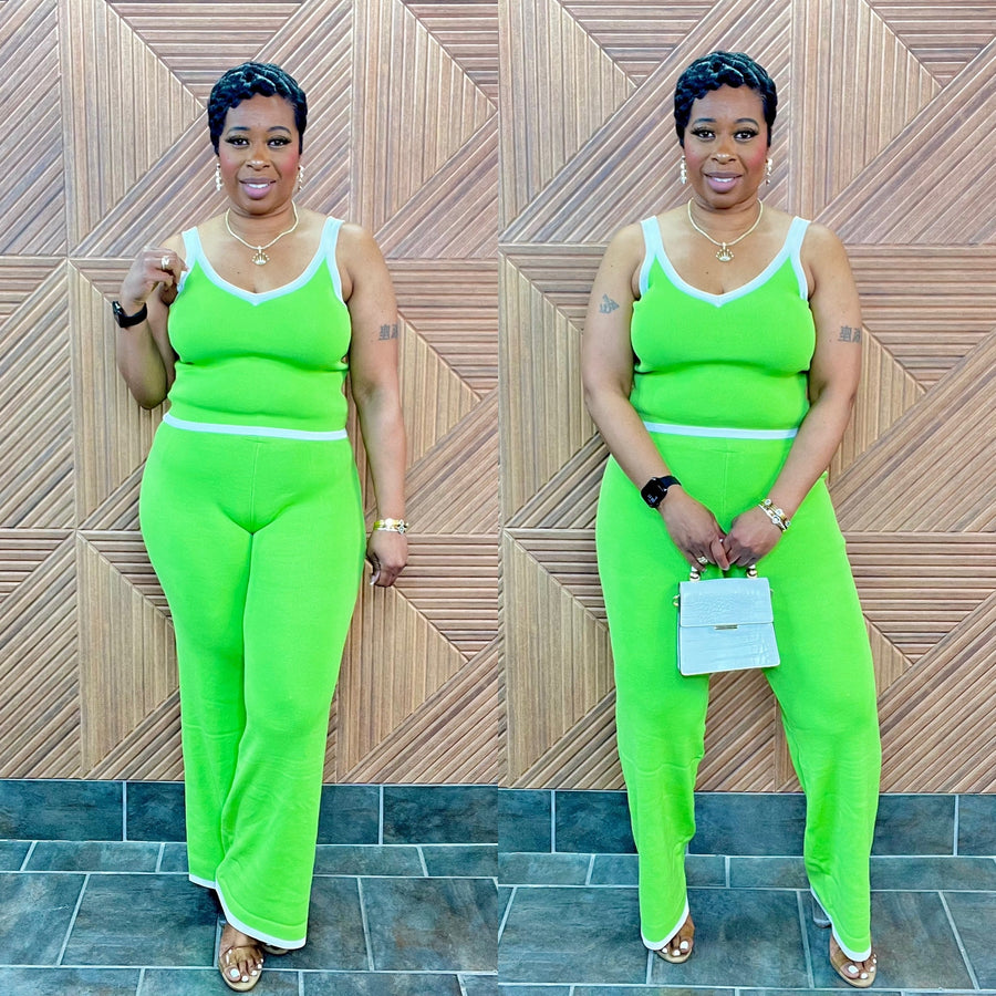 Limelight Luxe Set (Lime green/White) Great Stretch