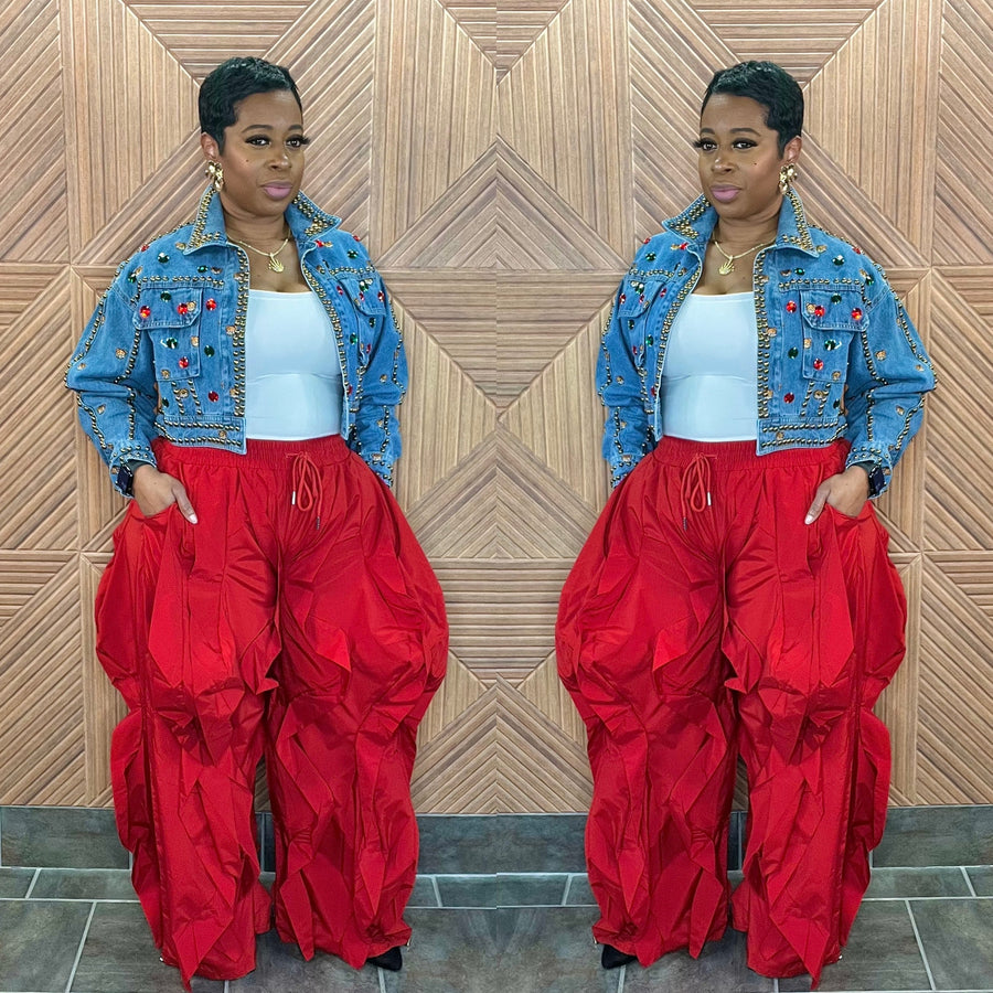 The Bellucci Luxe Pants (Red)